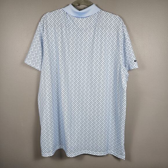 Bonobos Golf XL Standard Fit Blue Pattern Performance Polo Shirt Moisture Wick - Picture 3 of 7